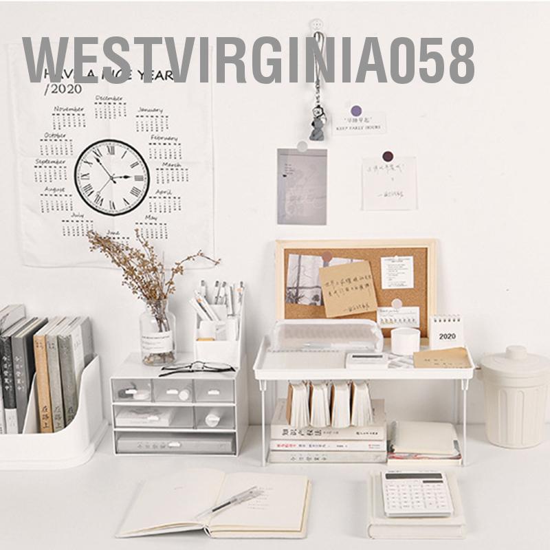 Westvirginia058 Kệ lưu trữ ký túc xá Thiết kế bằng kim loại PP chắc chắn có thể gập lại Phong cách đơn giản trưng bày trên máy tính để bàn cho Văn phòng tại nhà