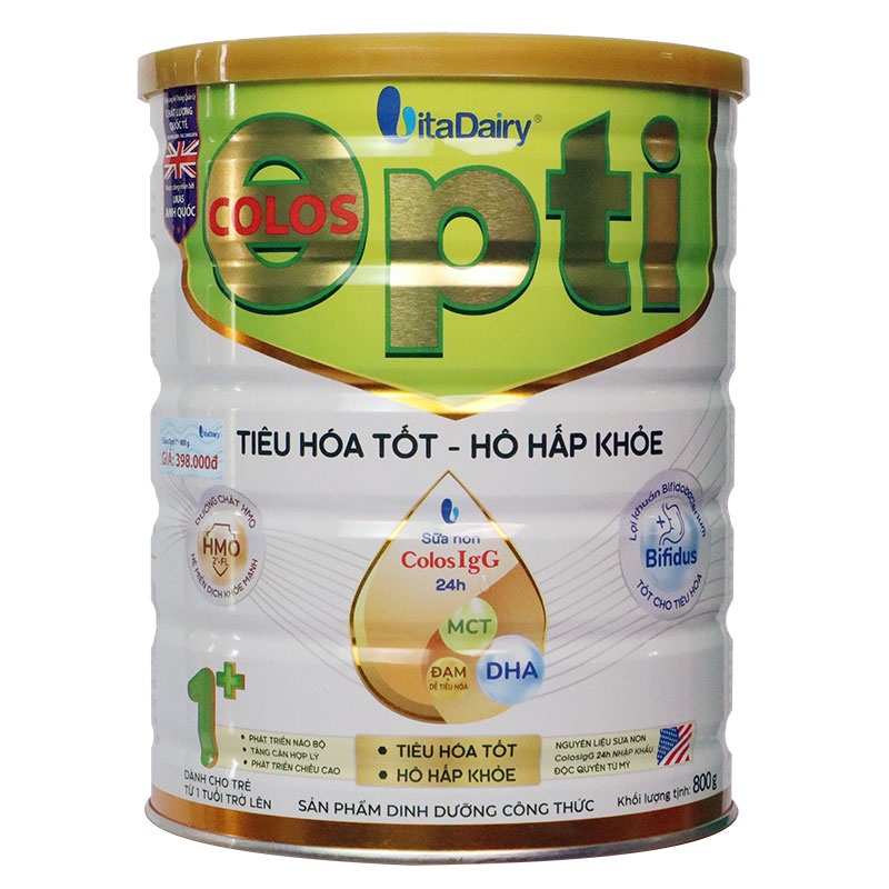 [Quét mã - Tích điểm đổi quà] Sữa bột Vitadairy Colos Opti 1+ (800G)