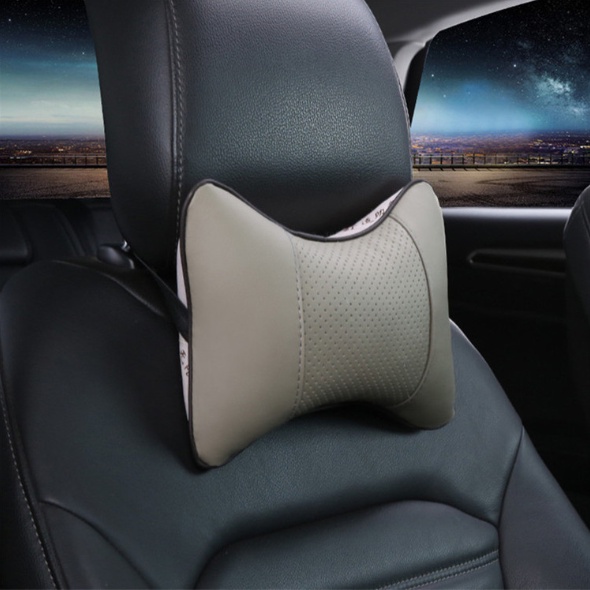Gối tựa đầu và cổ bọc da PU 25 * 17 cho xe hơi