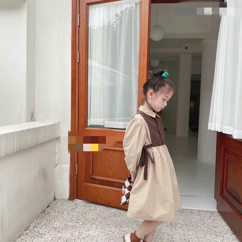 VT99 Size90-130 (9-27kg) Đầm váy bé gái Đầm chất thô kiểu dáng công chúa hàn quốc Thời trang trẻ Em hàng quảng châu