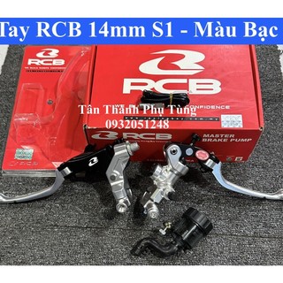 Tay thắng, tay côn S1 RCB bình dầu rời 14mm - Màu Bạc chính hãng TanthanhPT