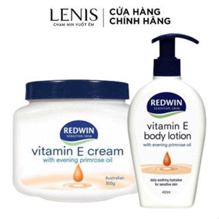Kem Dưỡng Da Vitamin E Redwin Có Chứa Tinh Dầu Hoa Anh Thảo Cấp Ẩm, Làm Sáng Da Body Cream LENIS