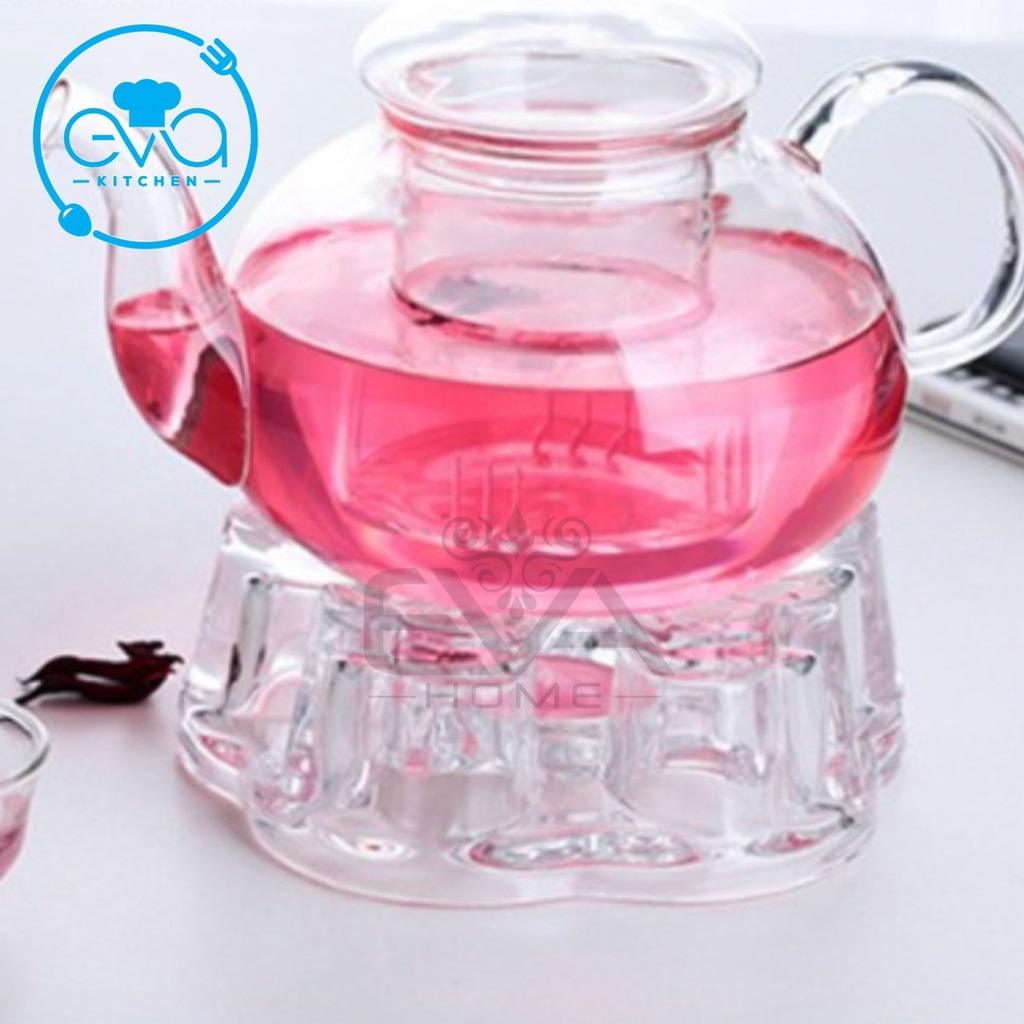 Đế Nến / Đế Để Nến Thuỷ Tinh Hình Trái Tim Heart Heating Base Dùng Đun Nóng Và Giữ Nhiệt Bình Trà