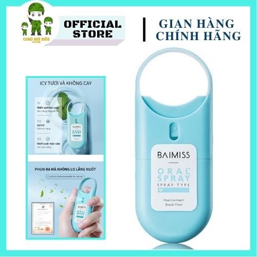 Sịt thơm miệng - chai xịt thơm miệng Baimiss chống vi khuẩn 10ml
