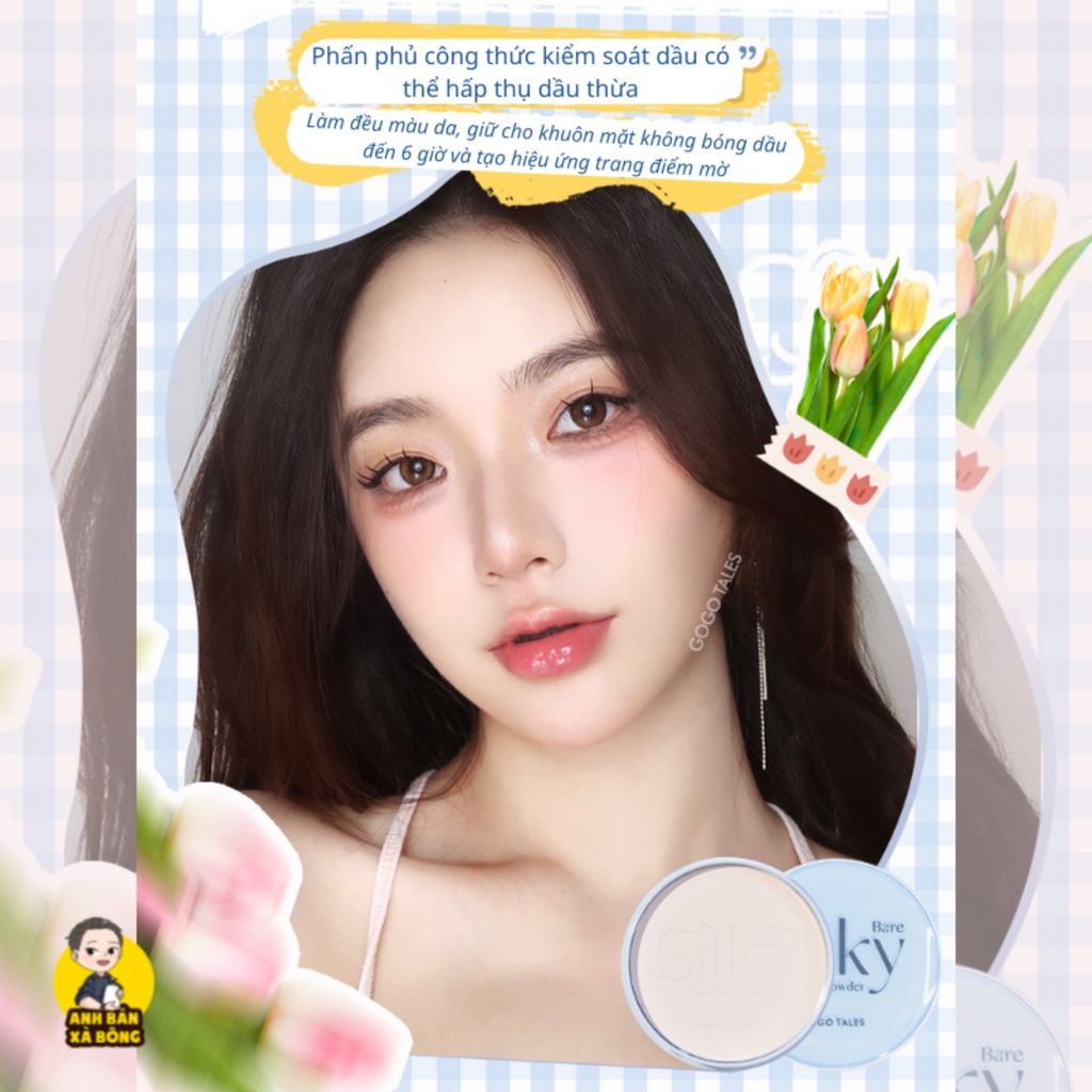 Phấn Phủ Dạng Nén GOGO TALES Bare Silky Loose Powder GT356