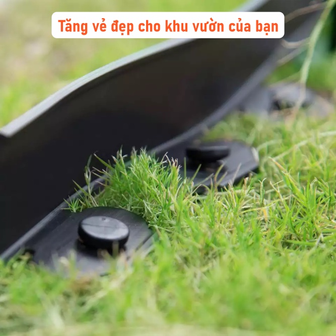 Cạnh viền chắn cỏ đa năng sân vườn EDGE-Cao 5Cm: kèm 30 đinh+1 kết nối, nhẹ & thẩm mỹ, dễ tạo hình, thi công nhanh.