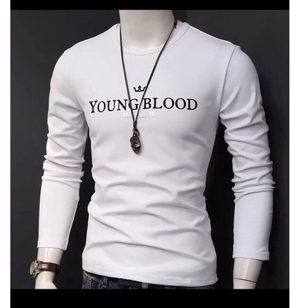 Áo Thun nam dài tay màu trắng chất cotton mềm mịn, thoáng mát phong cách hàn quốc MURADFASHION AT55