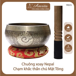 Chuông xoay Nepal- Chuông xoay tây tạng Chuông bát xoay Nepal Tây Tạng - Chuông xoay mật tông - Chuông xoay Amrita.vn