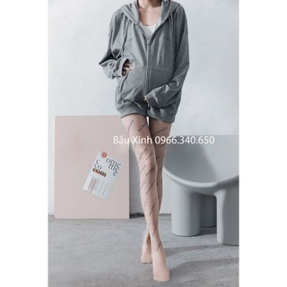 Quần tất bầu mỏng dệt chữ balencia.ga cao cấp siêu dai, có chun điều chỉnh