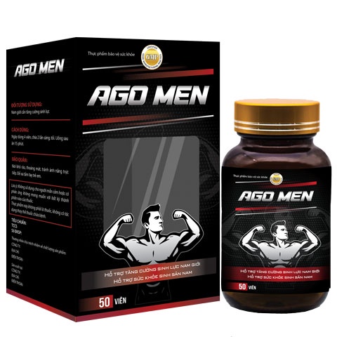 Ago Men - hỗ trợ bổ thận, tăng cường sinh lý nam giới, chậm mãn dục nam (50 viên)