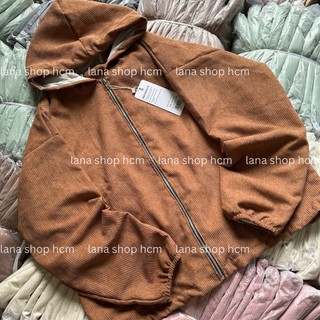 [Ảnh Thật] Áo Khoác Nhung Gân Basic Form Cánh Dơi Rộng Đẹp
