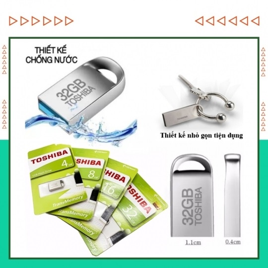 USB MÓC KHÓA INOX TOSHIBA MINI, SONY (4GB. 8GB. 16GB. 32GB, 64GB, 128GB)