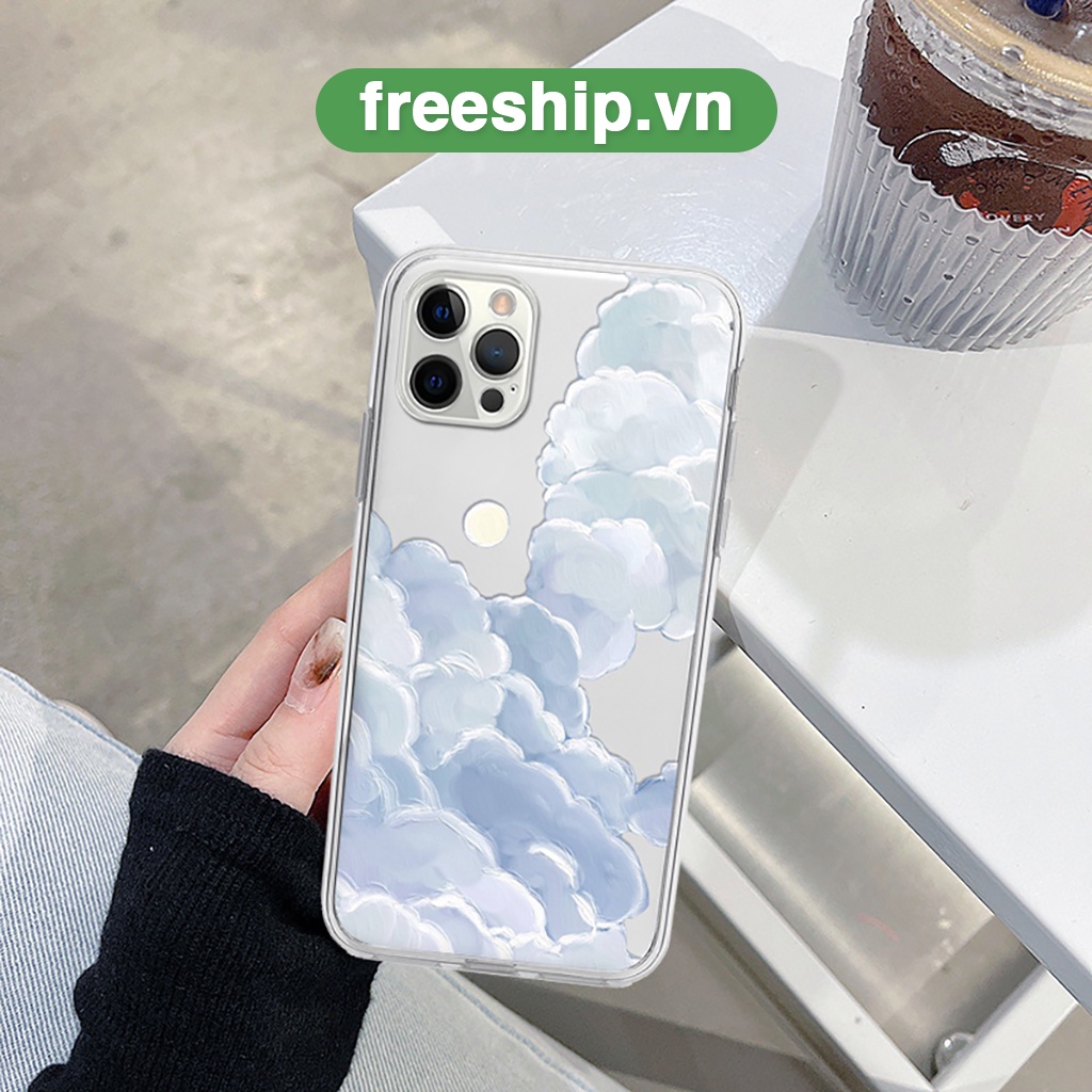 Ốp vuông iphone trăng mây bảo vệ cam chống sốc 6/6plus/6s/6splus/7/7plus/8/8plus/x/xr/xs/11/12/13/pro/max/plu