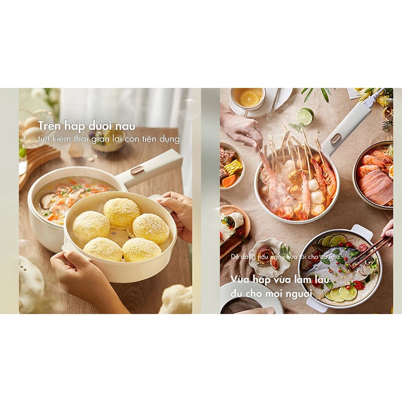 Nồi Điện Đa Năng 1.6L Bear DRG-E15F2 | Hàng Chính Hãng | Bảo Hành 18T |  | Mimax Store