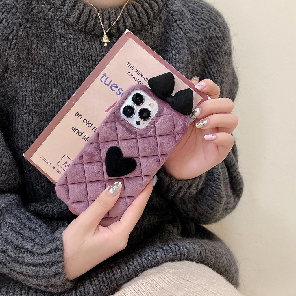 Ốp Điện Thoại Silicon Tpu Bảo Vệ Toàn Diện Chống Sốc Hình Trái Tim 3D Cho iPhone 14 13 12 11 Pro MAX Plus