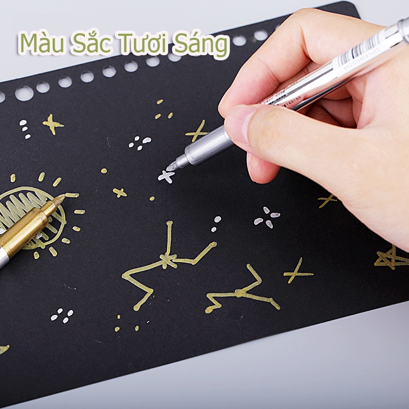 Bút lông màu ánh kim dùng trang trí DIY