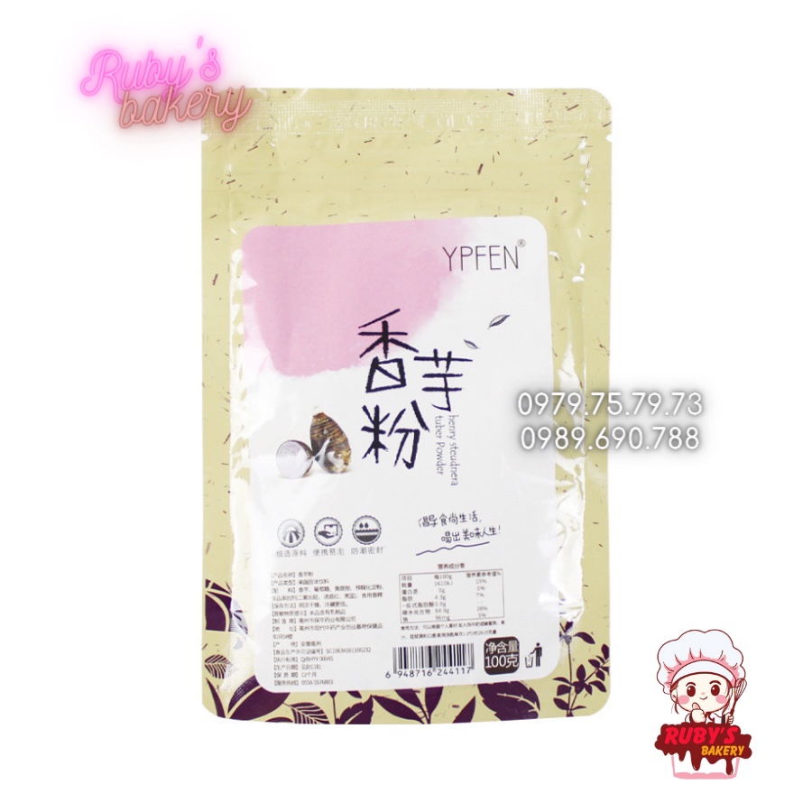 Bột trái cây Đài Loan YPFEN 100g _ Bột Dâu/ Việt Quất/ Xoài/ Khoai môn/Trà xanh/Sầu riêng