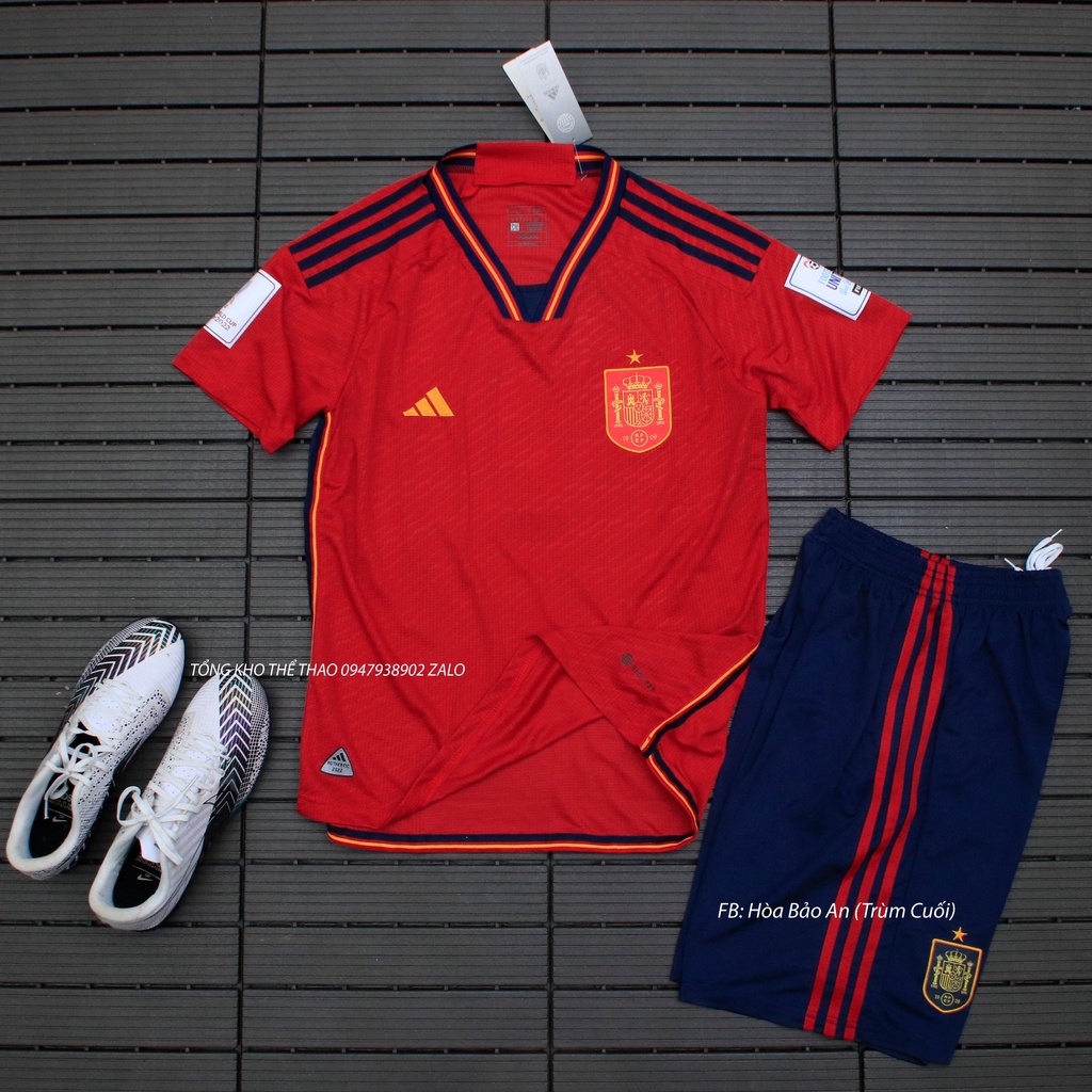 Mẫu Áo Đá Banh Đẹp🏆Freeship🎯 Bộ Quần ÁO Bóng đá Tuyển Tây Ban Nha 2021/22 vải thái cực chất - Quần Áo Bóng Đá