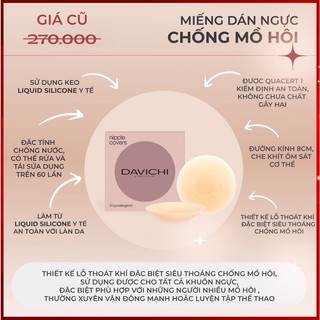 Dán ngực, Miếng dán ngực chống mồ hôi DAVICHI Sweatproof nipple covers