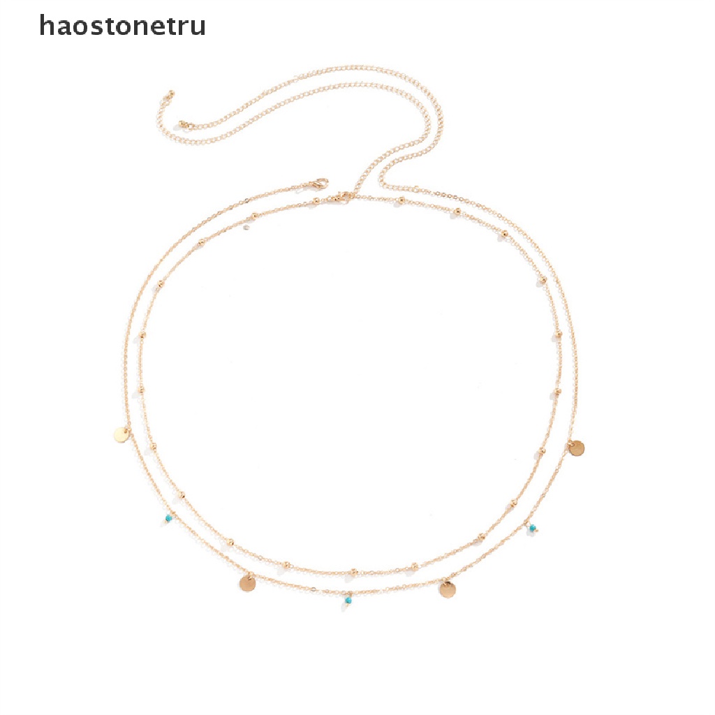 Dây Xích Đeo Hông Nhiều Lớp Đính Hạt Phong Cách Boho Thời Trang Quyến Rũ Cho Nữ