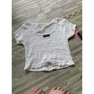 Áo croptop xốp cổ tròn