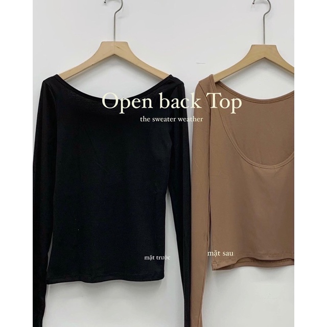 Áo hở lưng thun co dãn tốt form ôm (Ảnh thật)