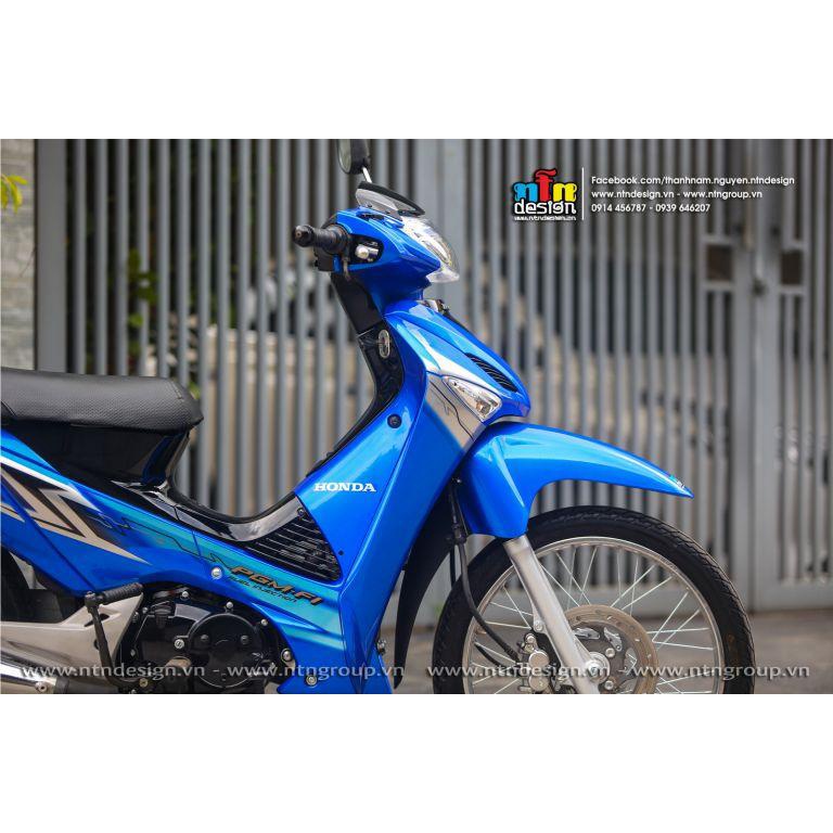 TEM RỜI mẫu zin Thái Wave 125i xanh - dán cho Future