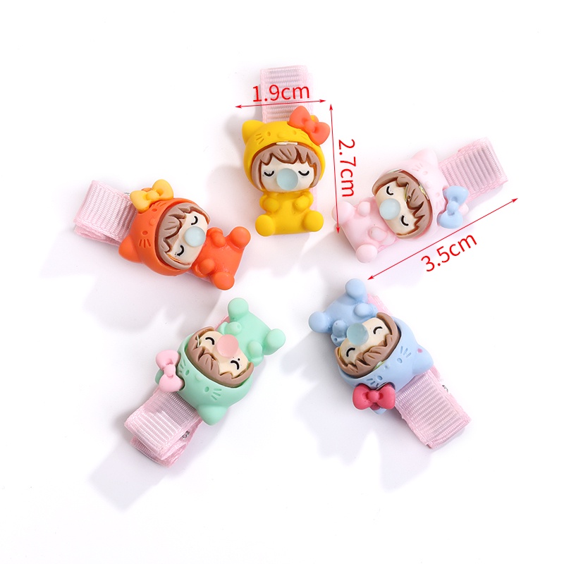 Kẹp Tóc Hình Hoạt Hình Phong Cách Hàn Quốc Xinh Xắn Cho Bé Gái