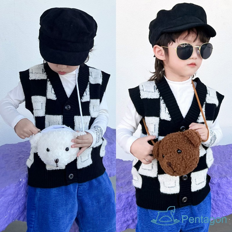 Túi Đeo Vai Hình Hoạt Hình Phong Cách Hàn Quốc Xinh Xắn Cho Bé Gái