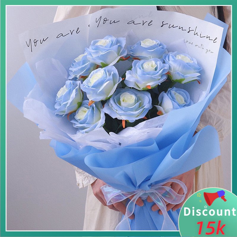 Bó Hoa Hồng Nhân Tạo Lãng Mạn Dùng Làm Quà Tặng Valentine