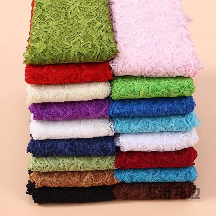 Cuộn Dây Ruy Băng Vải Ren Hoa Co Giãn Rộng 8cm Dài 1M Dùng May Quần Áo DIY