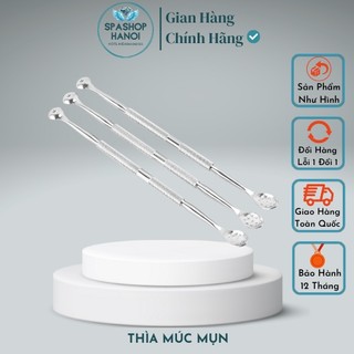 Thìa nặn mụn, thìa múc mụn, lấy nhân mụn chất liệu thép chống rỉ cao cấp
