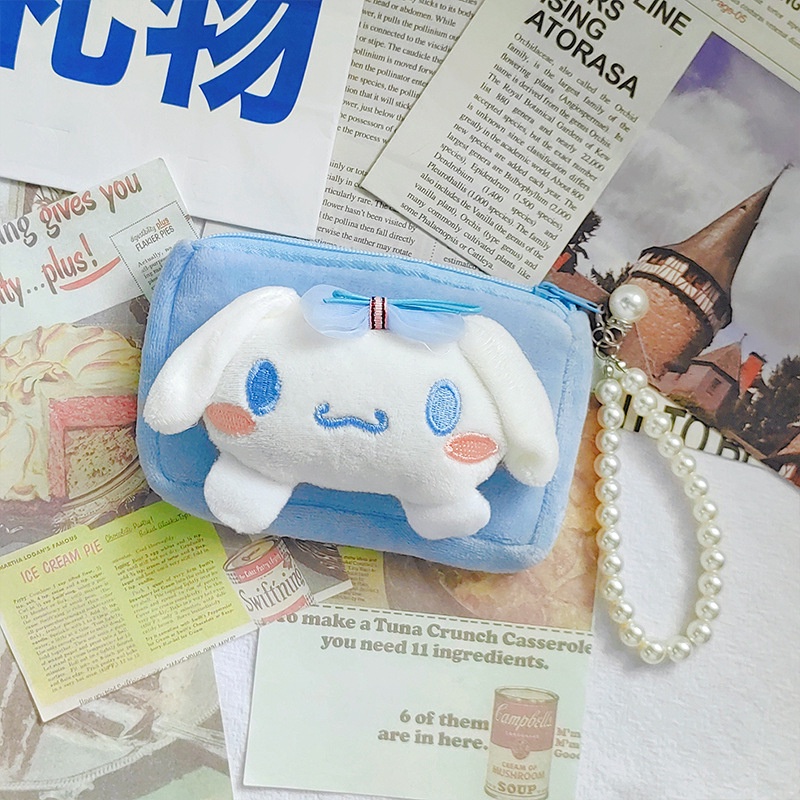 Túi Đựng Tiền Xu / Son Môi Hình Chú Chó Nhồi Bông Dễ Thương Cho Học Sinh