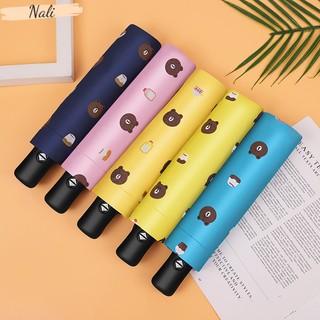 Ô dù đi mưa, đi nắng gấp gọn hình gấu dễ thương