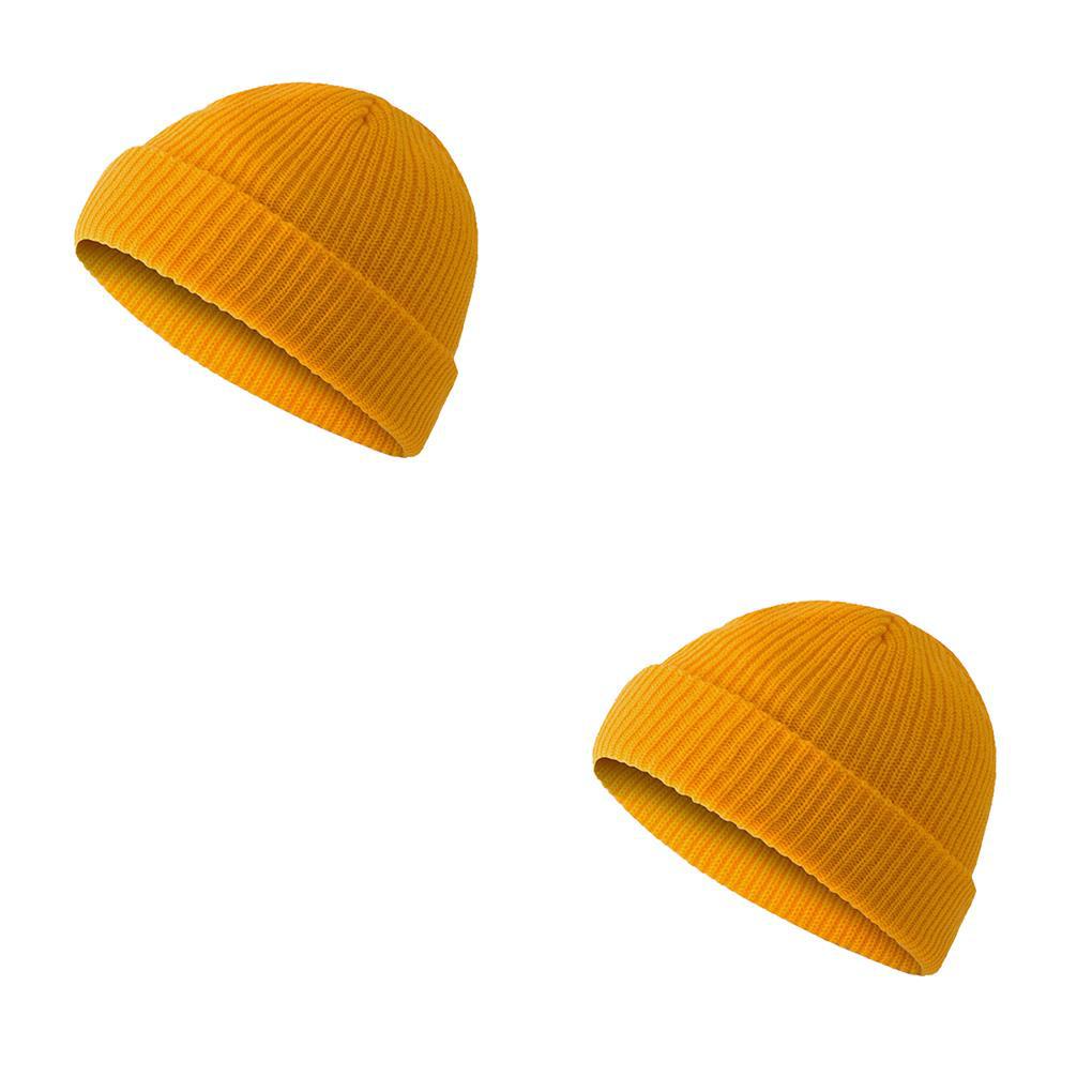 1/2/3/5 Hat Retro Fashion Warm Short Style Fisherman's Brimless Caps Quick Drying Without Deformation Knitting Design Crimpable Headgear