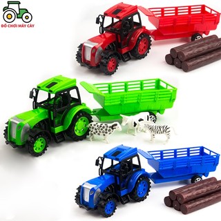 Máy kéo 90 HP + Rơ mooc - Mô hình, xe máy cày đồ chơi, xe nông trại, đầu kéo, MK10RM