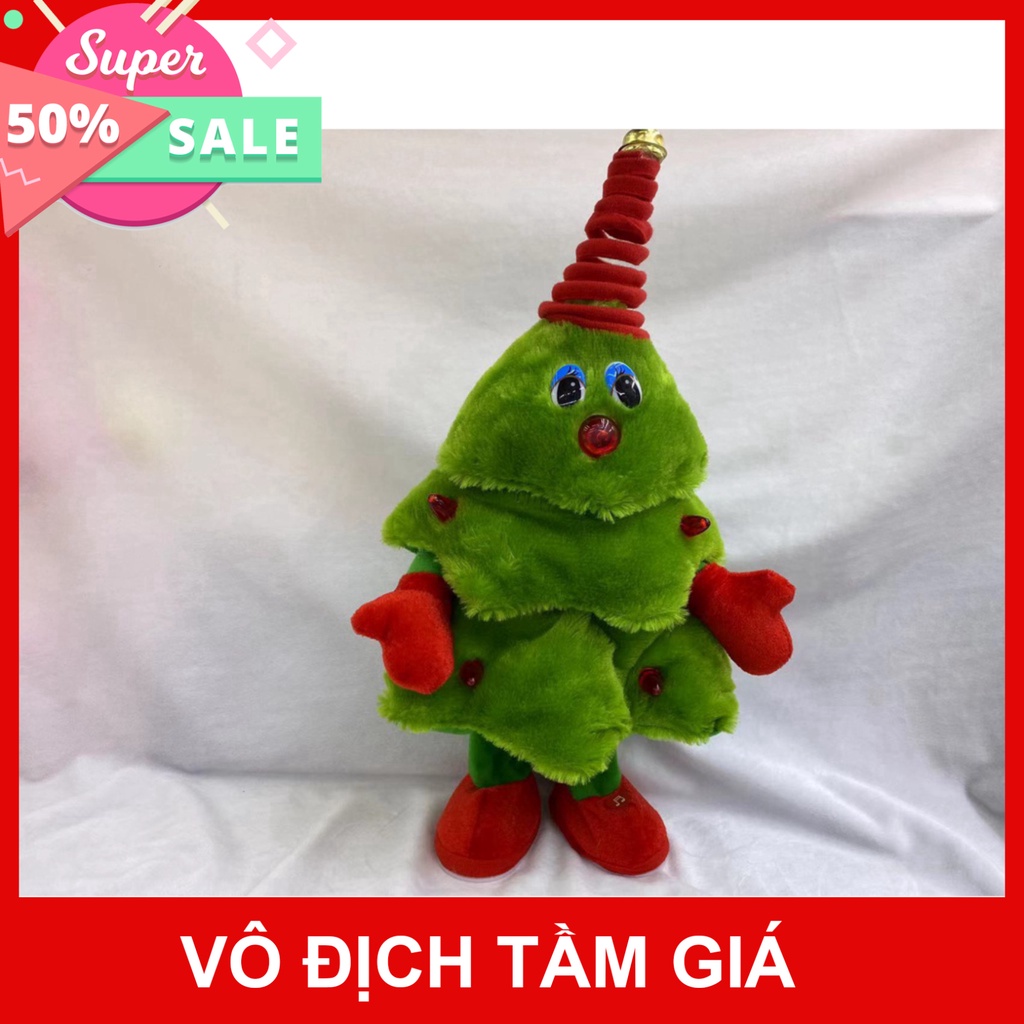 Cây Thông Nhảy Múa Vui Nhộn, Có Đèn và Âm Thanh, Đồ chơi Giáng Sinh dành cho bé