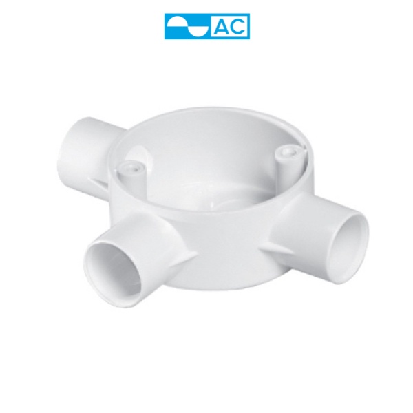 Phụ kiện ống: Hộp nối 3 đường AC BJ/3 (bán theo gói, phi 16 đến 25: gói 20 cái; phi 32: gói 10 cái)