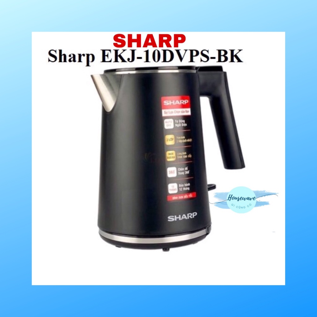 Sharp_Bình đun siêu tốc Sharp EKJ-10DVPS-BK (1L) - Hàng chính hãng