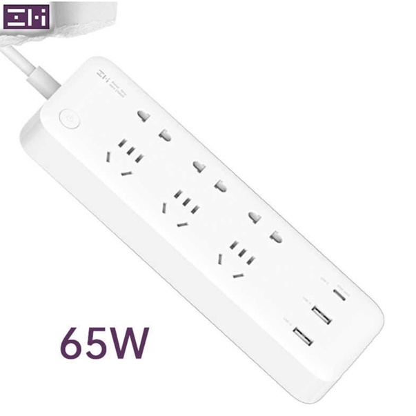 Ổ cắm Xiaomi Mi Power Strip 6 cổng 3 USB/Ổ cắm 6 cổng 65w Xiaomi Zmi CXP01 Power Strip 65w