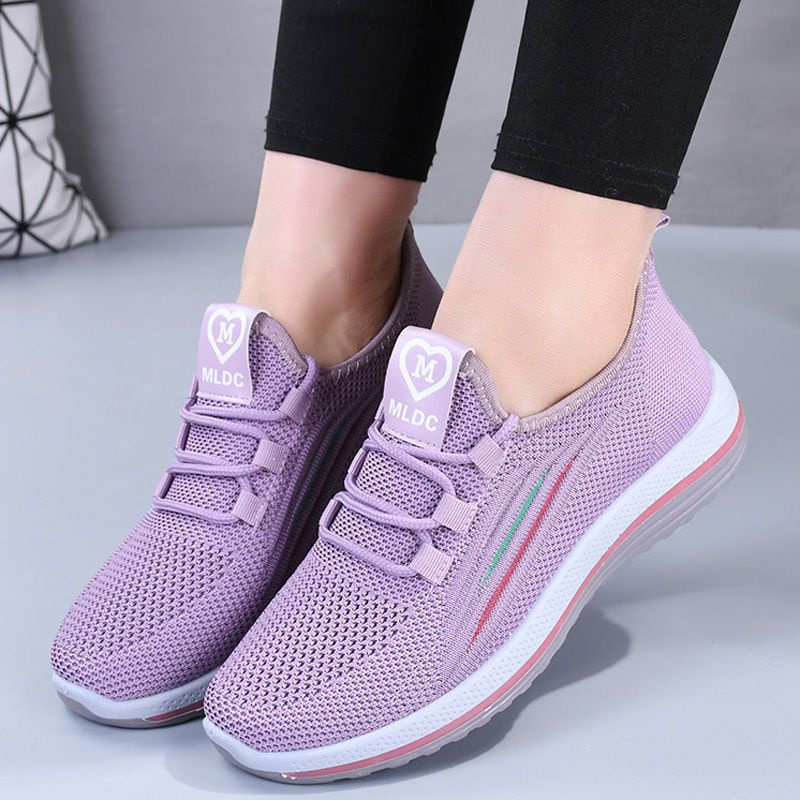 Giày nữ thể thao giản dị mặt lưới thoáng khí cho người trung niên và cao tuổi đế mềm