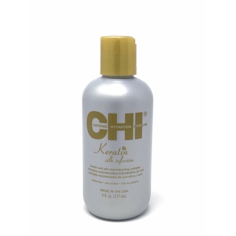 DƯỠNG TÓC CHI KERATIN SILK INFUSION PHỤC HỒI TÓC HƯ TỔN KHÔ XƠ NGĂN NGỪA GÃY RỤNG TĂNG CƯỜNG SỨC SỐNG 177ml BẢN MỸ
