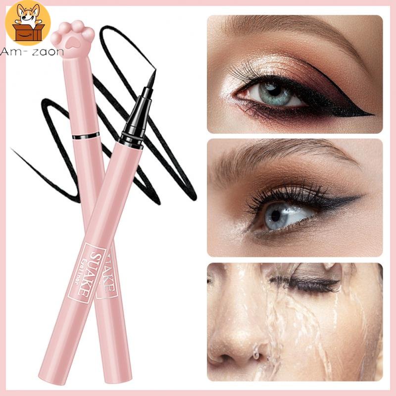 Bút Kẻ Mắt Dạng Lỏng Chống Nước Lâu Trôi Thiết Kế Vỏ Hình Chân Mèo Dễ Thương