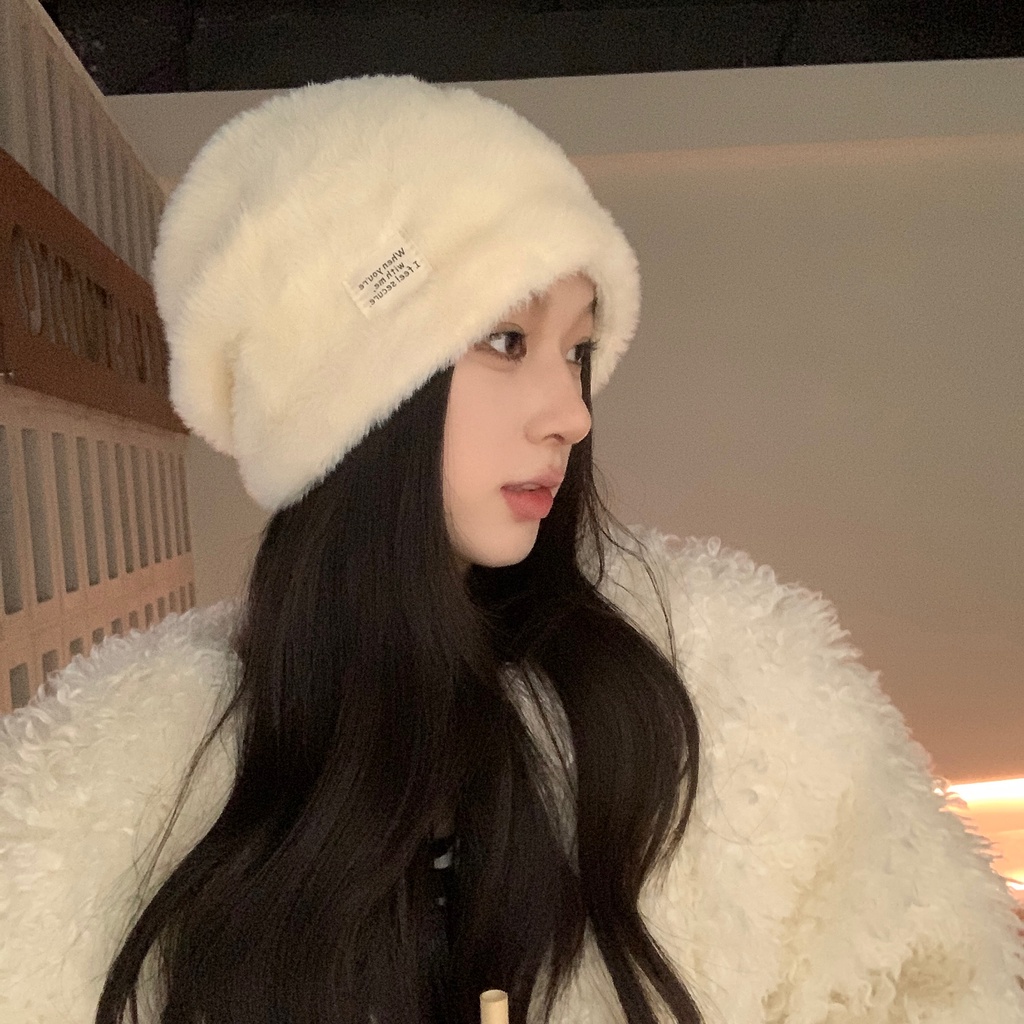 Mũ Len Trùm Đầu Dày Dặn Giữ Ấm Tai Phong Cách Hàn Quốc Thời Trang Thu Đông 2022