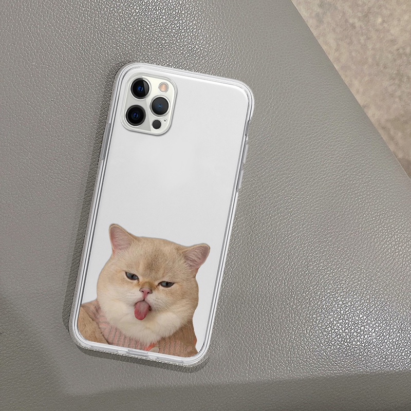 Ốp bảo vệ cam iphone mèo bướng bỉnh độc đáo cạnh vuông cho 6/6splus/7/7plus/8/8plus/x/xr/xs/11/12/13/14/pro/max/plus/