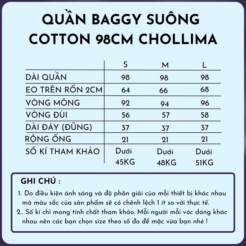 Quần jeans nữ Chollima ống rộng SIMPLE JEAN Unisex vải jean cao cấp chất đẹp QD255 phong cách ulzzang hàn quốc