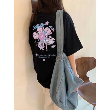 NRVP Mới Áo Thun Unisex Dáng Rộng Tay Ngắn Phong Cách Hàn Quốc Thời Trang 2023