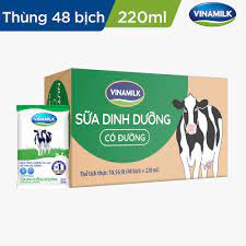(Now+Grab) _ Mẫu mới Thùng 48 bịch sữa dinh dưỡng Vinamilk A&D3 có đường 220m