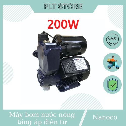 Máy bơm nước nóng tăng áp điện tử Nanoco (Panasonic) NSP200-A Dây điện 1.8m + Phích cắm , Công suất 200W