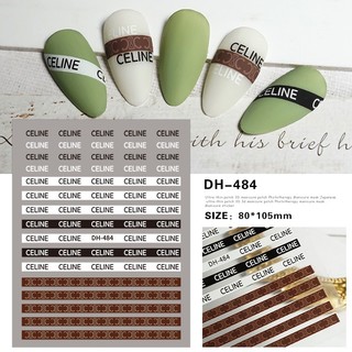 Sticker thương hiệu celine - hình dán nail celine mẫu mới cực xinh!!!!!!